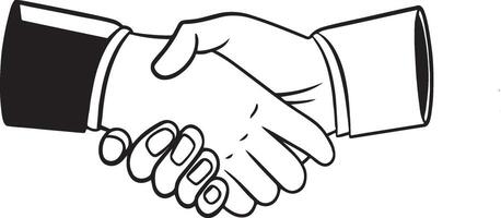 Handshake Icon for Business Partnership and Agreement vector