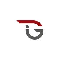 Abstract logo design featuring a combination of red and gray colors, creating a modern and professional look. Perfect for branding, business, and corporate identity applications. Initial TG logo vector
