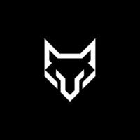 Elegant and Simple Minimalist Flat Logo Design Featuring a Fox Head with a Clean Cutout Outline in a Modern Style vector