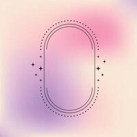 abstract background with oval frame and stars vector