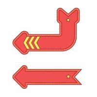 Two arrows pointing in different directions vector