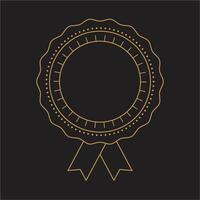 A gold ribbon on a black background vector