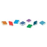 A group of books are arranged in a row vector