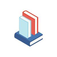 A stack of books on top of each other vector