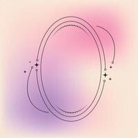 A circle with a star on it in a pink and purple background vector