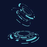 A futuristic design with a circular object vector