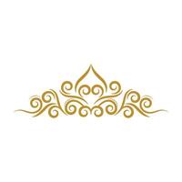 Golden ornate design on a white background vector