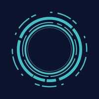 A circular blue background with a circle in the middle vector