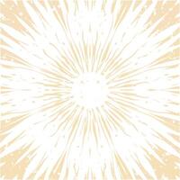 A white and beige background with a sunburst vector