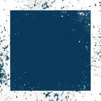 A blue square with paint splatters on it vector