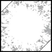 A white square with grunge texture and a black border vector