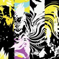 An abstract paintings with different colors vector