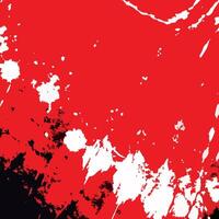 A red and white paint splatter background vector