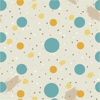 A playful modern abstract pattern with colorful dots and circles vector