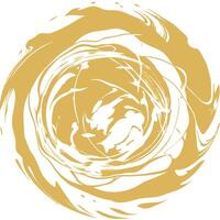 A gold swirl in a circle on a white background vector