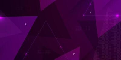 Simple abstract dark purple geometric 3D background. Cool color background design. Triangle shapes pattern composition. vector