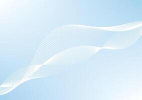 Blue and white abstract background with flowing design vector