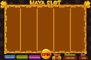 Casino slot machine game UI design, gambling mobile app concept for the Maya themed Casino Game. The Golden game user interface with basic buttons vector