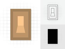 Light switch button icon, electric switch outline or silhouette illustration for mobile concept and web design vector