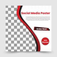 social media poster or social media post design temlpate vector