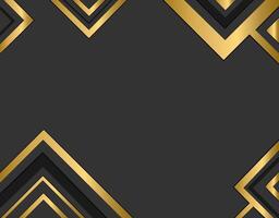 Golden Triangles with Precise Lines on Black Background vector
