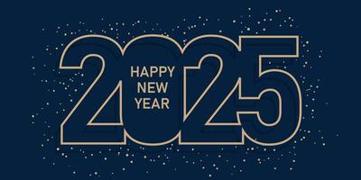 Minimal modern banner for Happy New Year vector