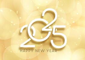 Golden design for Happy New Year background vector