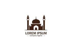 Logo of a majestic mosque, ideal for Islamic organizations or charities icon silhouette design vector