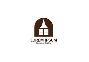 A charming silhouette of a house with a pitched roof and a window, symbolizing warmth logo, comfort icon, and belonging . vector