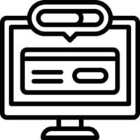 Computer Icon. Computer desktop icon vector