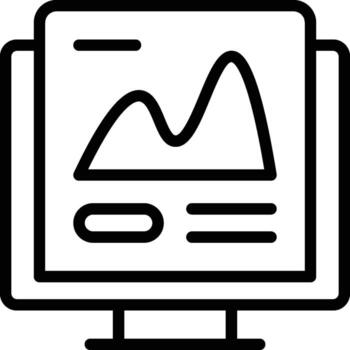 gráfico icono. datos visualización icono vector