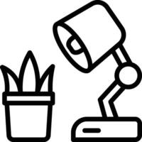 Desk Lamp Icon. Table Lamp Icon vector