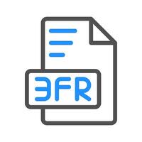 3fr Colored document file outline Icon, suitable for websites, UI and mobile apps. vector