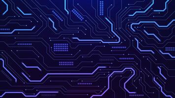 Abstract electronic circuit board for AI technology background. Futuristic computer motherboard vector