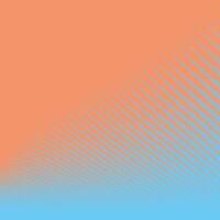 Color halftone in cool blue and warm orange tints. The shape is in a diagonal vector