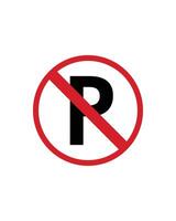 No Parking Sign Design for Restricted Areas and Traffic Control Zones vector