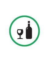 Alcohol Zone Sign Design for Designated Drinking Areas and Bar Spaces vector
