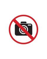 No Camera Sign Design for Restricted Areas and Privacy Zones vector