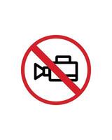 No Recording Sign Design for Privacy Zones and Restricted Areas vector