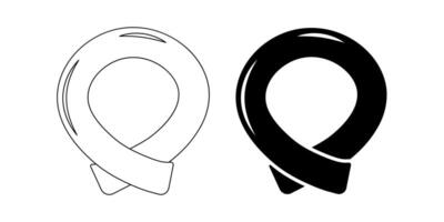 outline silhouette Taralli icon set isolated on white background vector