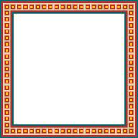 colored square Egyptian ornament. Rectangle, frame, ancient Egypt.Pattern of lotus flowers and sun vector
