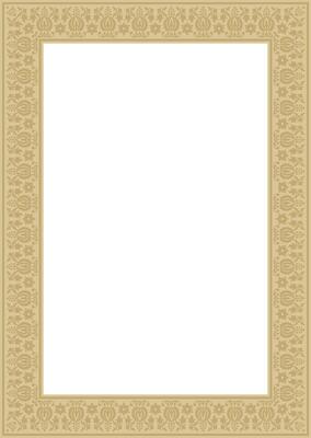 square gold ancient Russian ornament. Slavic rectangle, border, frame. Painting of the royal chambers.