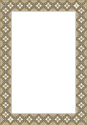 square gold and black ancient Russian ornament. Slavic rectangle, border, frame. Painting of the royal chambers.