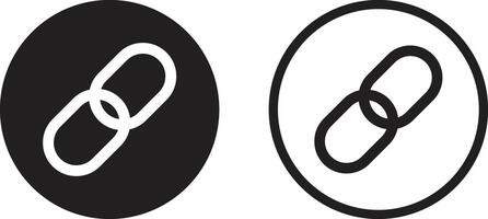 Link icon set in two styles . Internet url icon . Chain icon vector