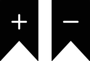 Add and remove bookmark icon set . Bookmark icon with plus and minus signs . illustration vector