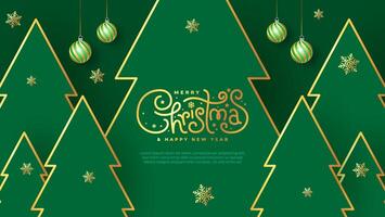Festive greetings for a Merry Christmas and Happy New Year with a vibrant abstract background. vector