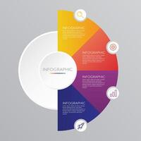 4 chart infographic vector