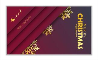 red gradient luxury elegant with gold snow landscape collection for christmas editable template for greetings card vector