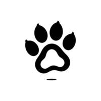 Silhouette of Dog Paw with Rounded Pads on White Background vector