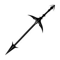 Simple Axe Silhouette with Bold Lines on White Background vector